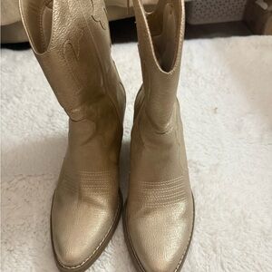 Coconuts by Matisse Metallic Gold Ankle Western Boots